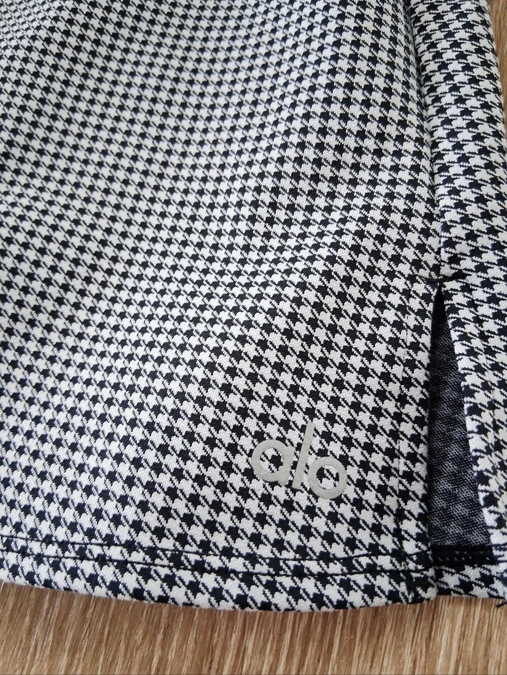 Alo Micro Houndstooth Tennis Skirt Build-in Shorts Pickleball Running